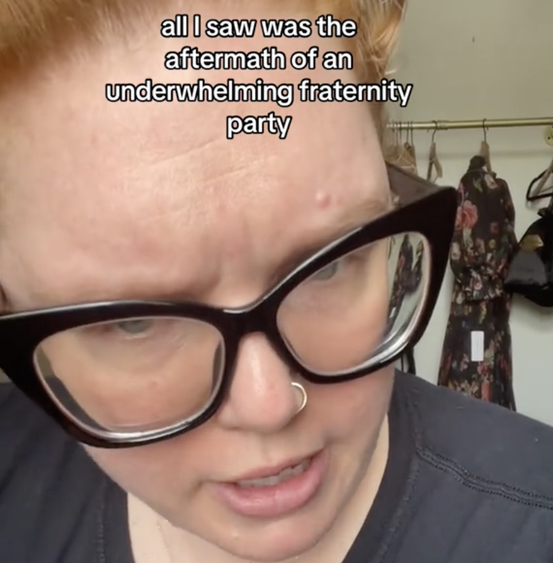 Woman in a TikTok video